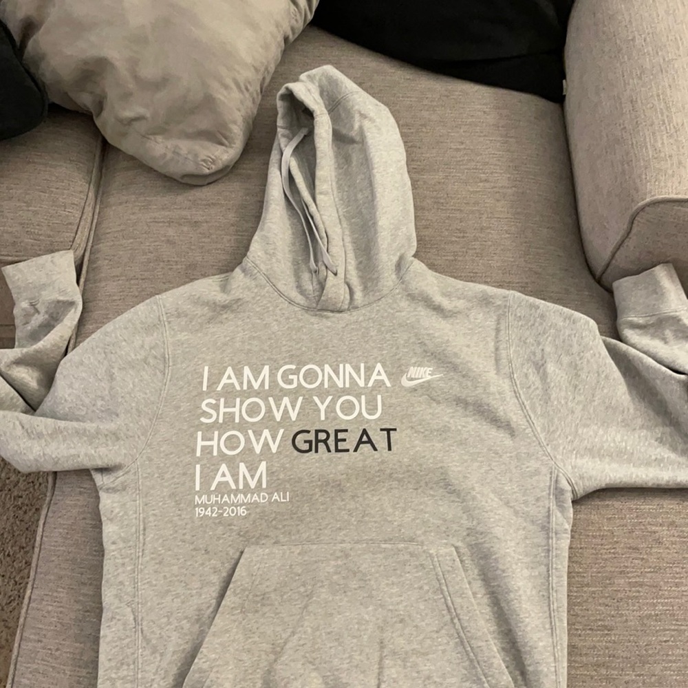 Nike Sweatshirt with Muhammad Ali qoute